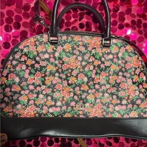 Coach Black Floral Satchel
